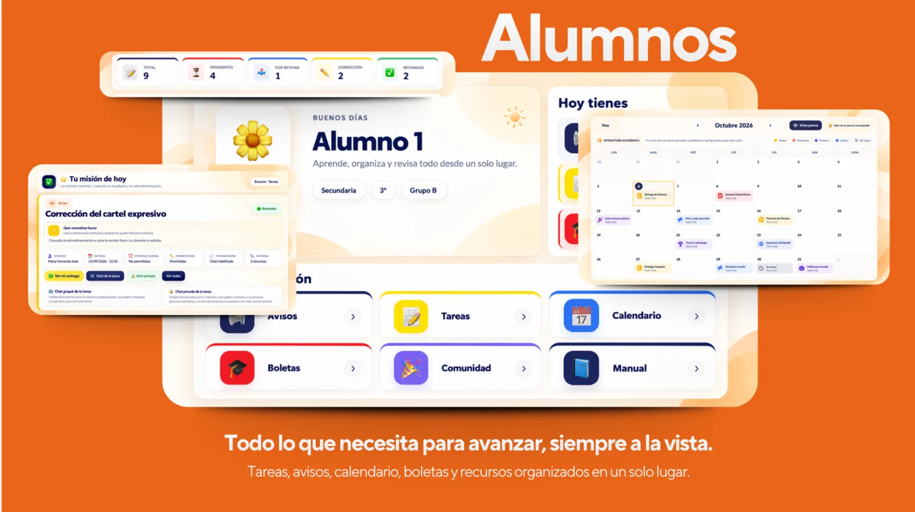 Panel ESCCORE para alumnos